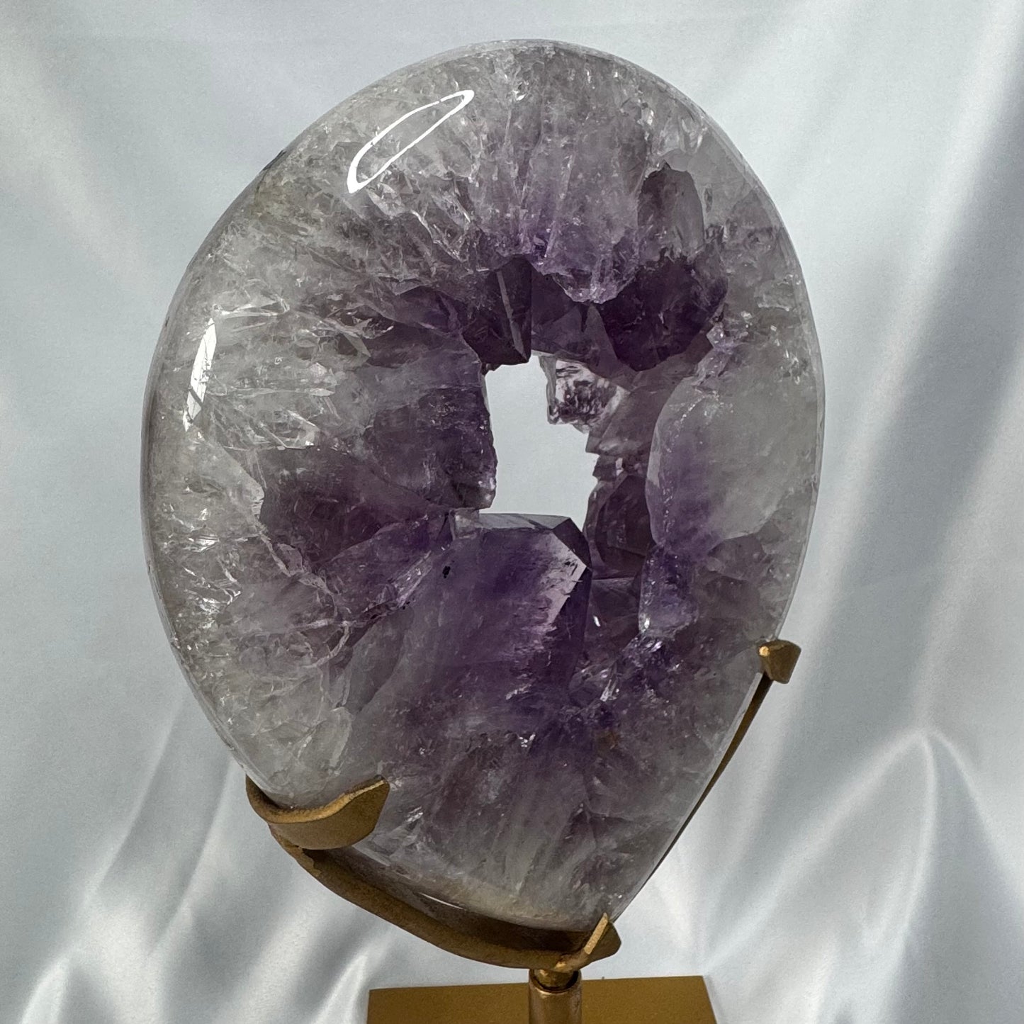 Amethyst Portal On Custom Spinning Stand - Soft and Sweet