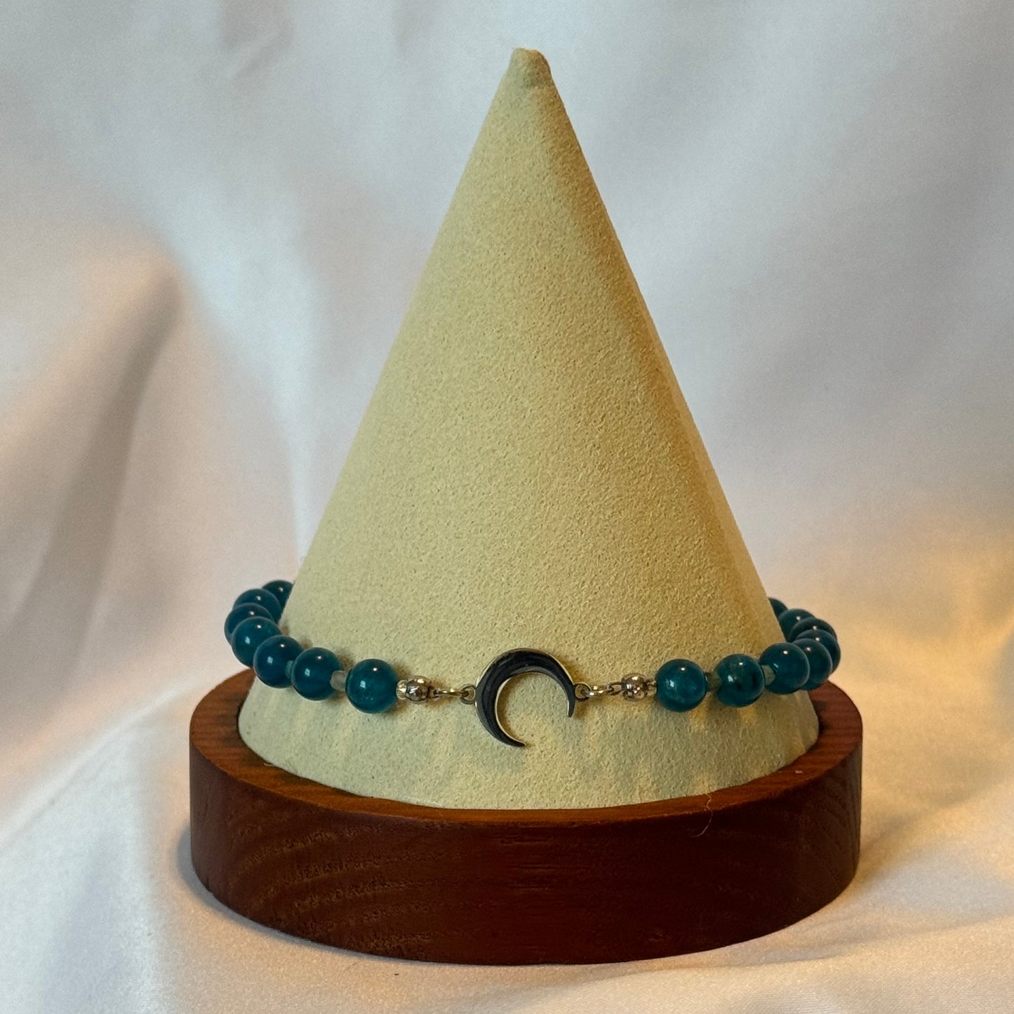 Blue Apatite With Focal Moon