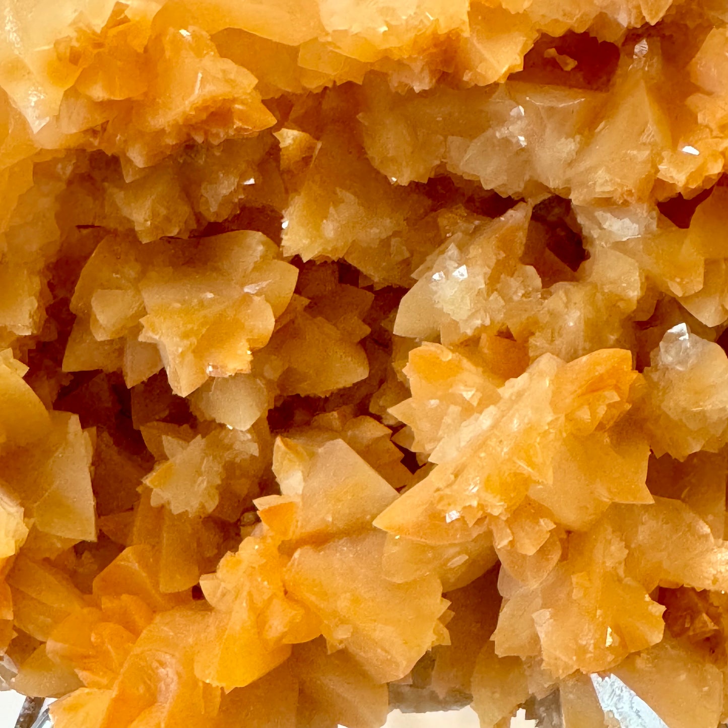 Orange Crystalline Cluster (Crystalline)  From A Cave In Burma