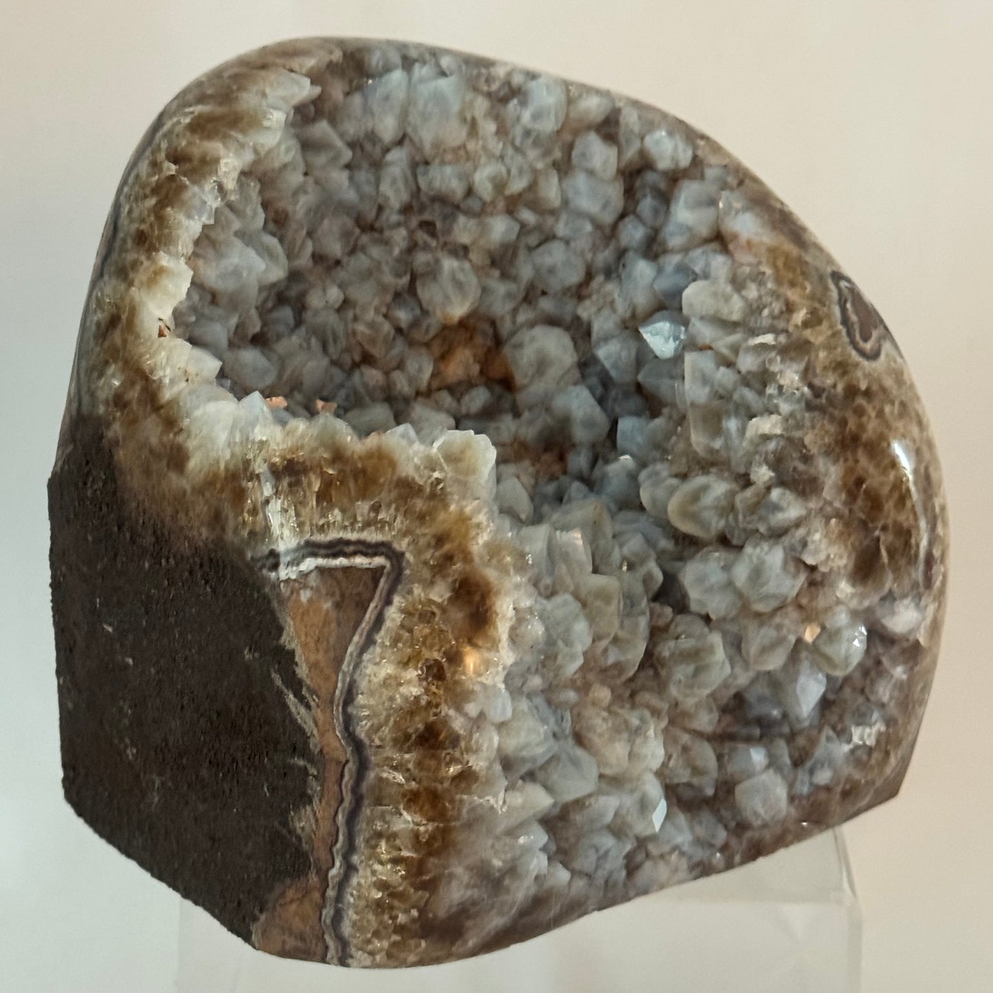 Citrine Blue Point Chalcedony Cut Base