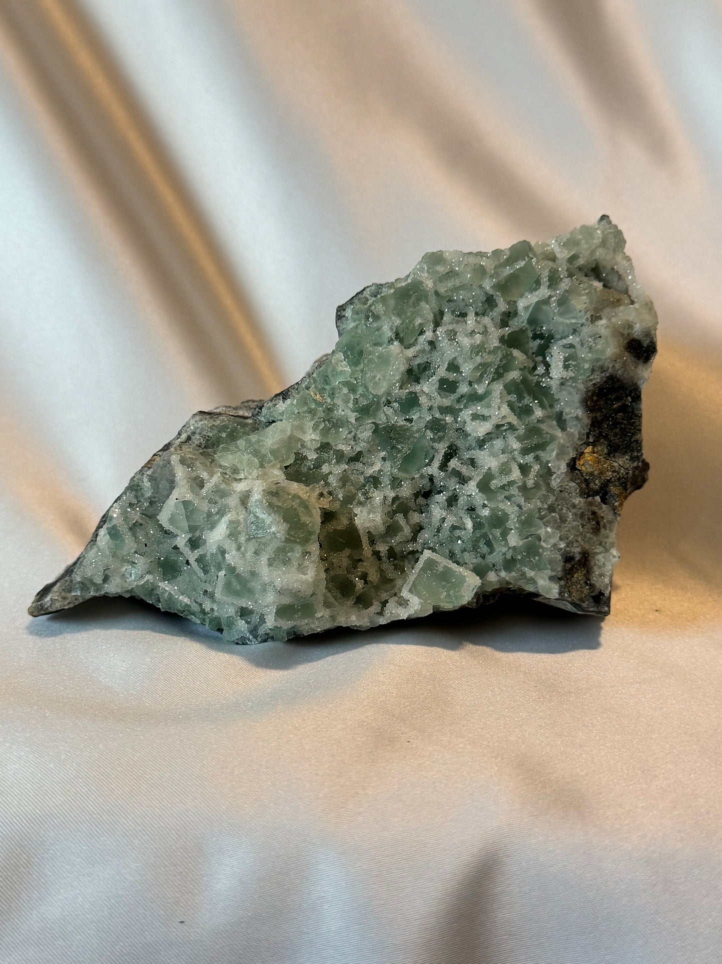 Green Cubic Fluorite Specimen Free Form