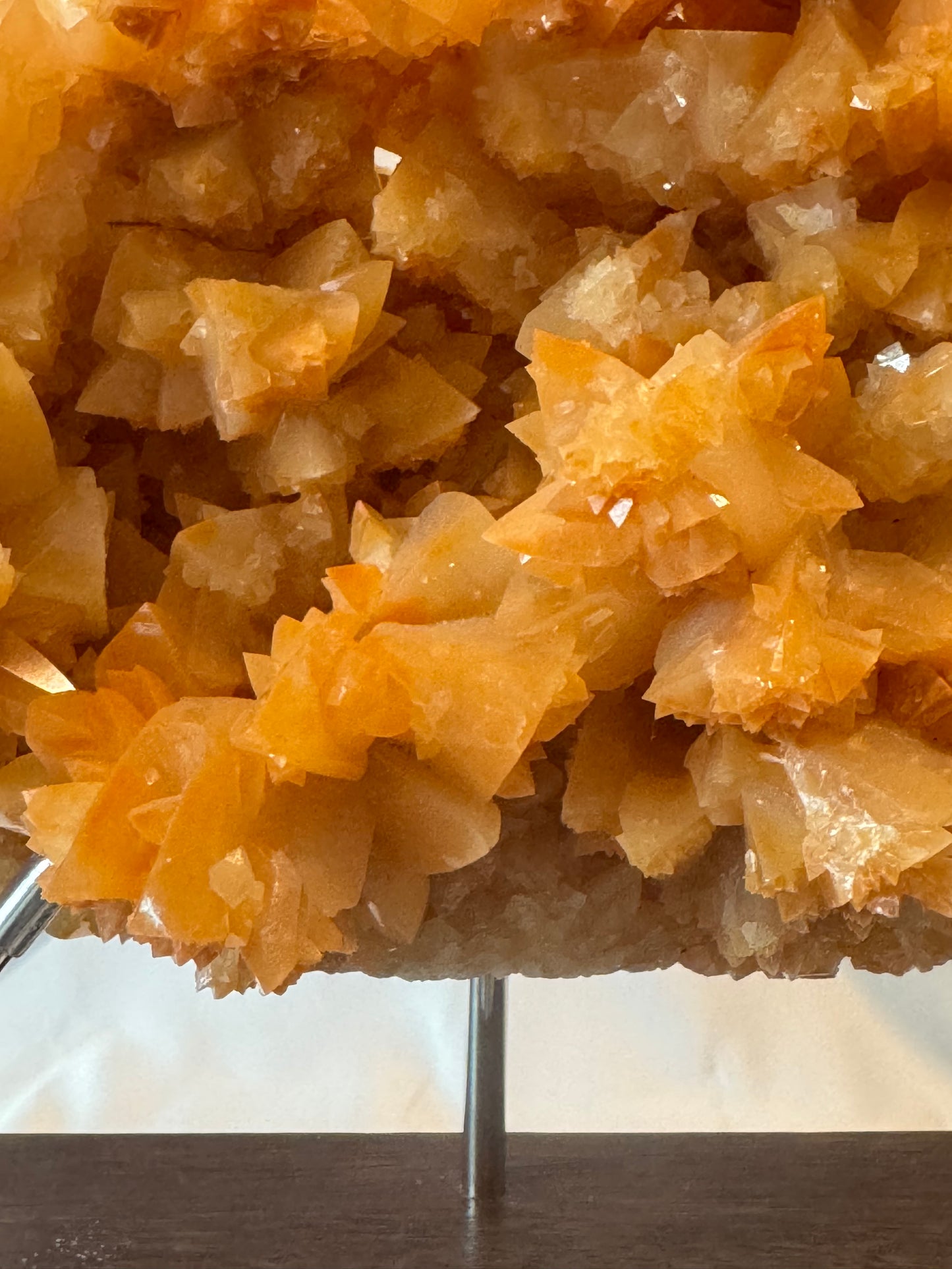 Orange Crystalline Cluster (Crystalline)  From A Cave In Burma