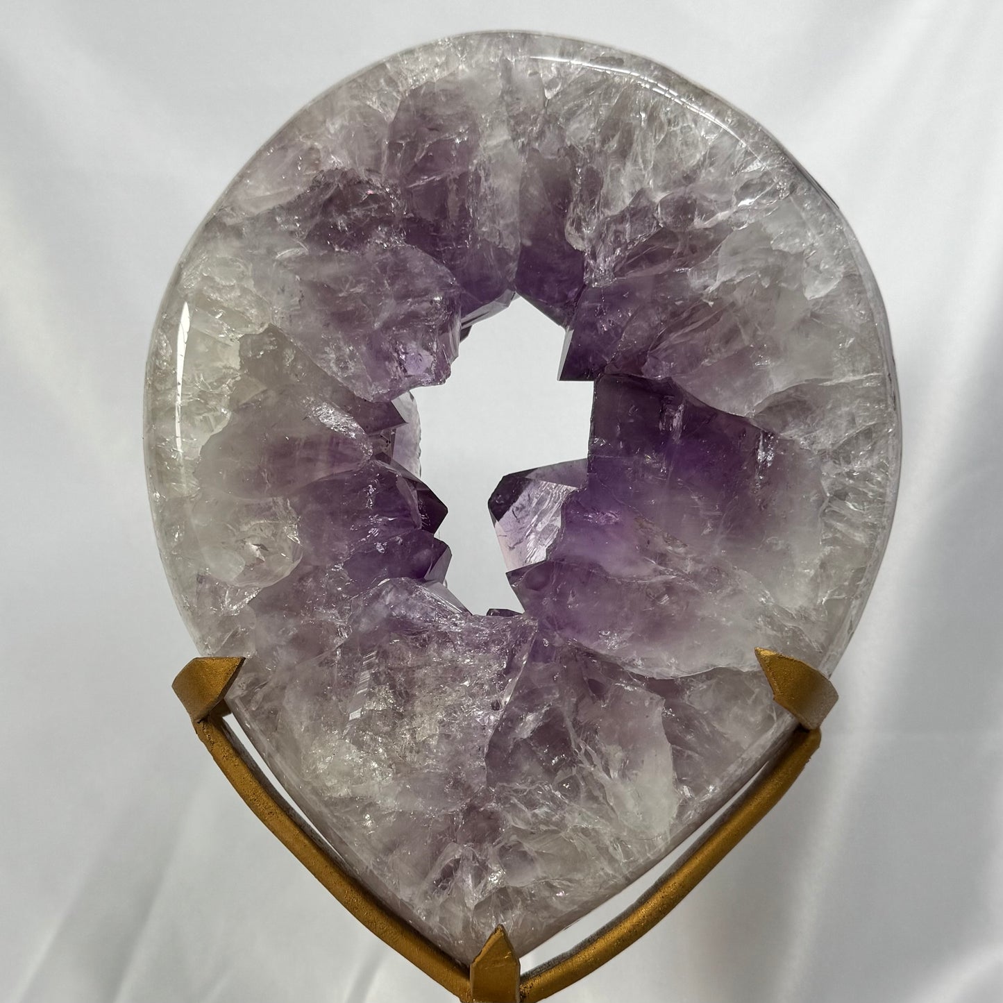 Amethyst Portal On Custom Spinning Stand - Soft and Sweet