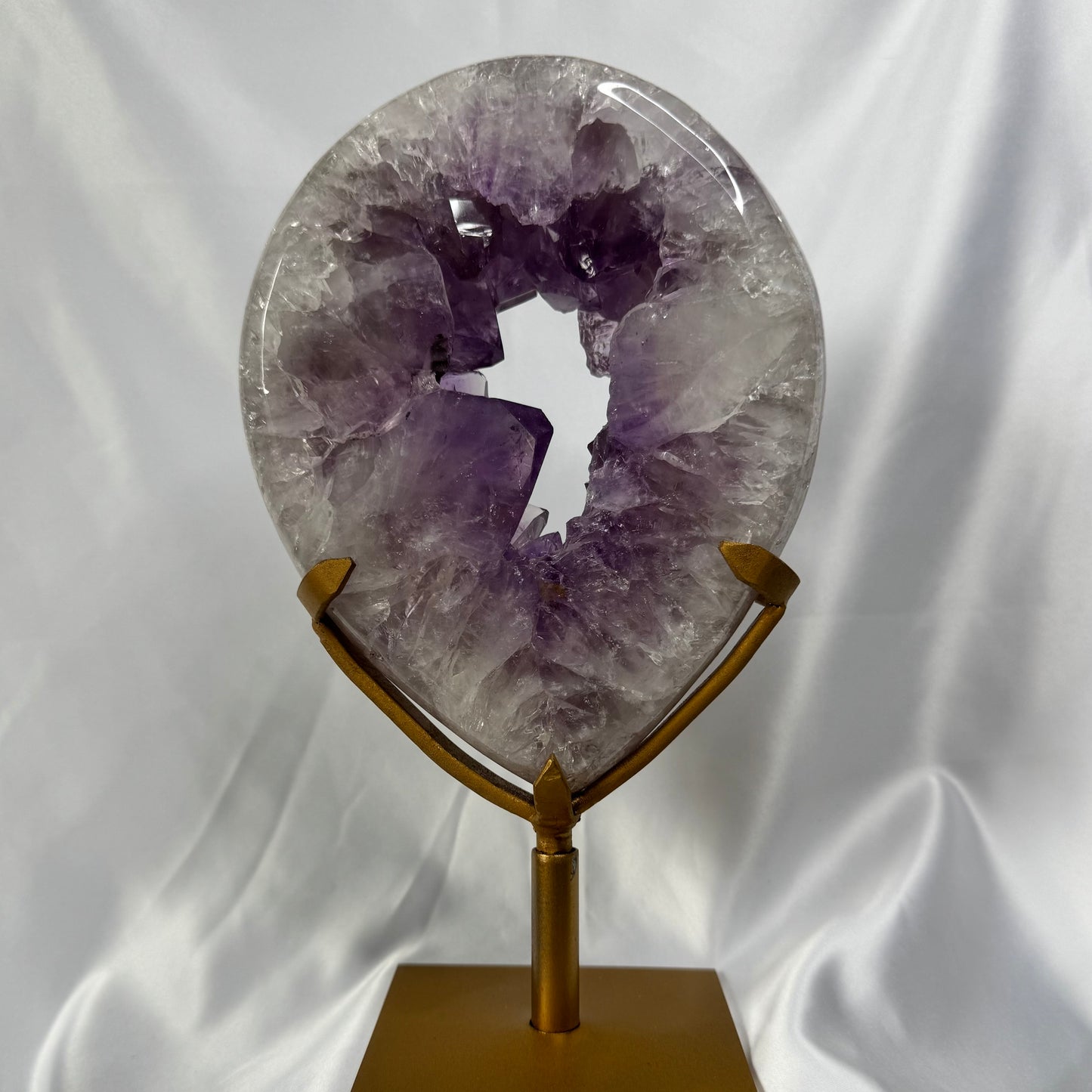 Amethyst Portal On Custom Spinning Stand - Soft and Sweet