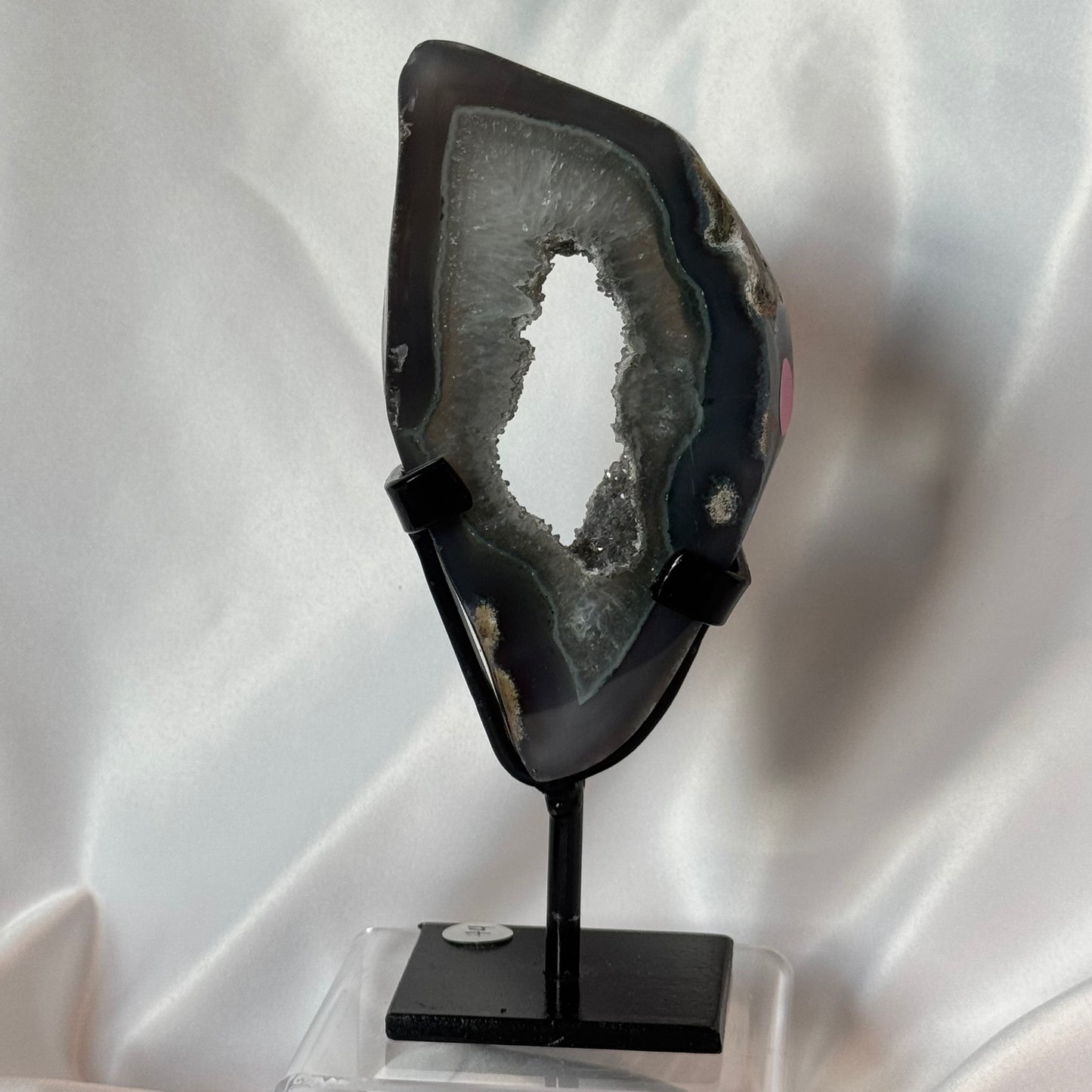 Amethyst Grey FreeForm Polished on a Customized Stand from Brazil