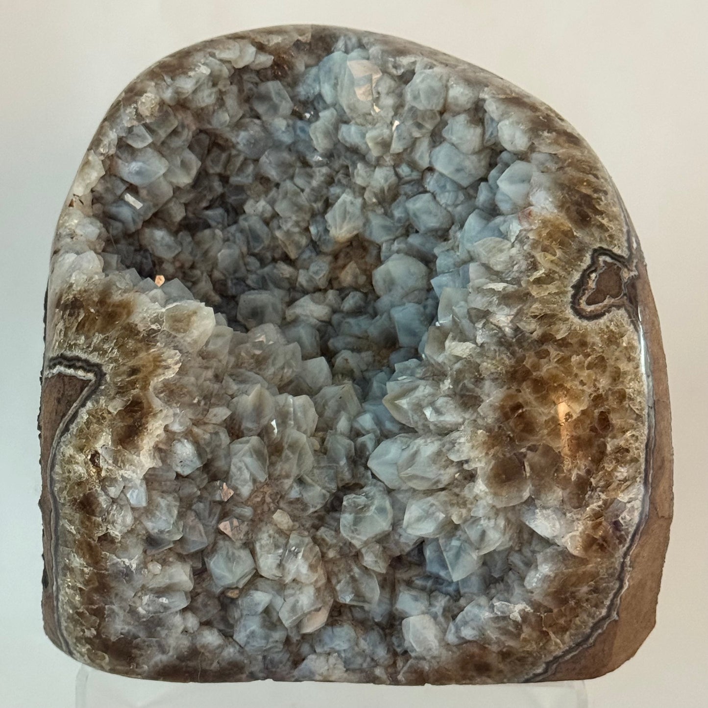 Citrine Blue Point Chalcedony Cut Base