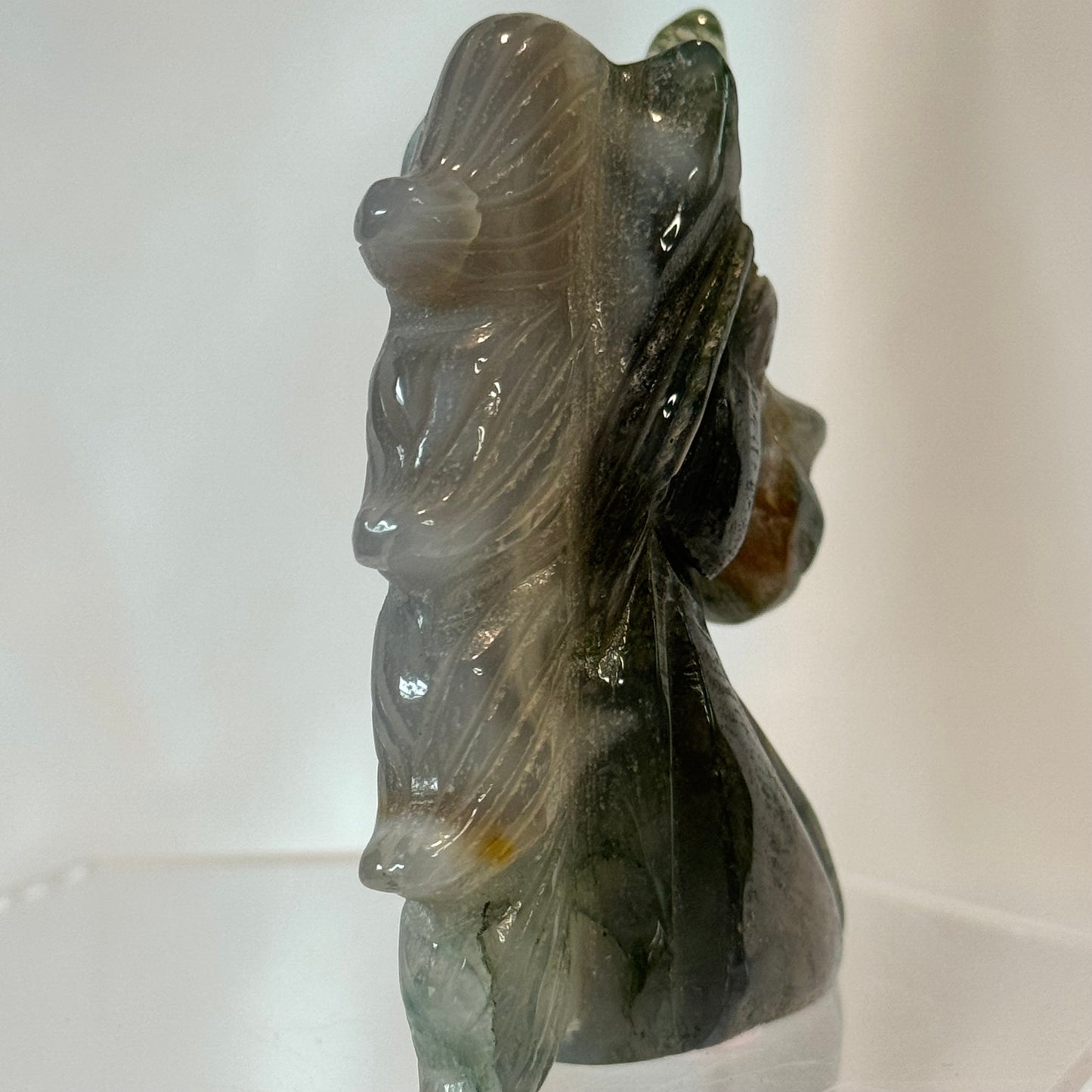 Unicorn Green Moss Crystal Unicorn ~ Available For Adoption