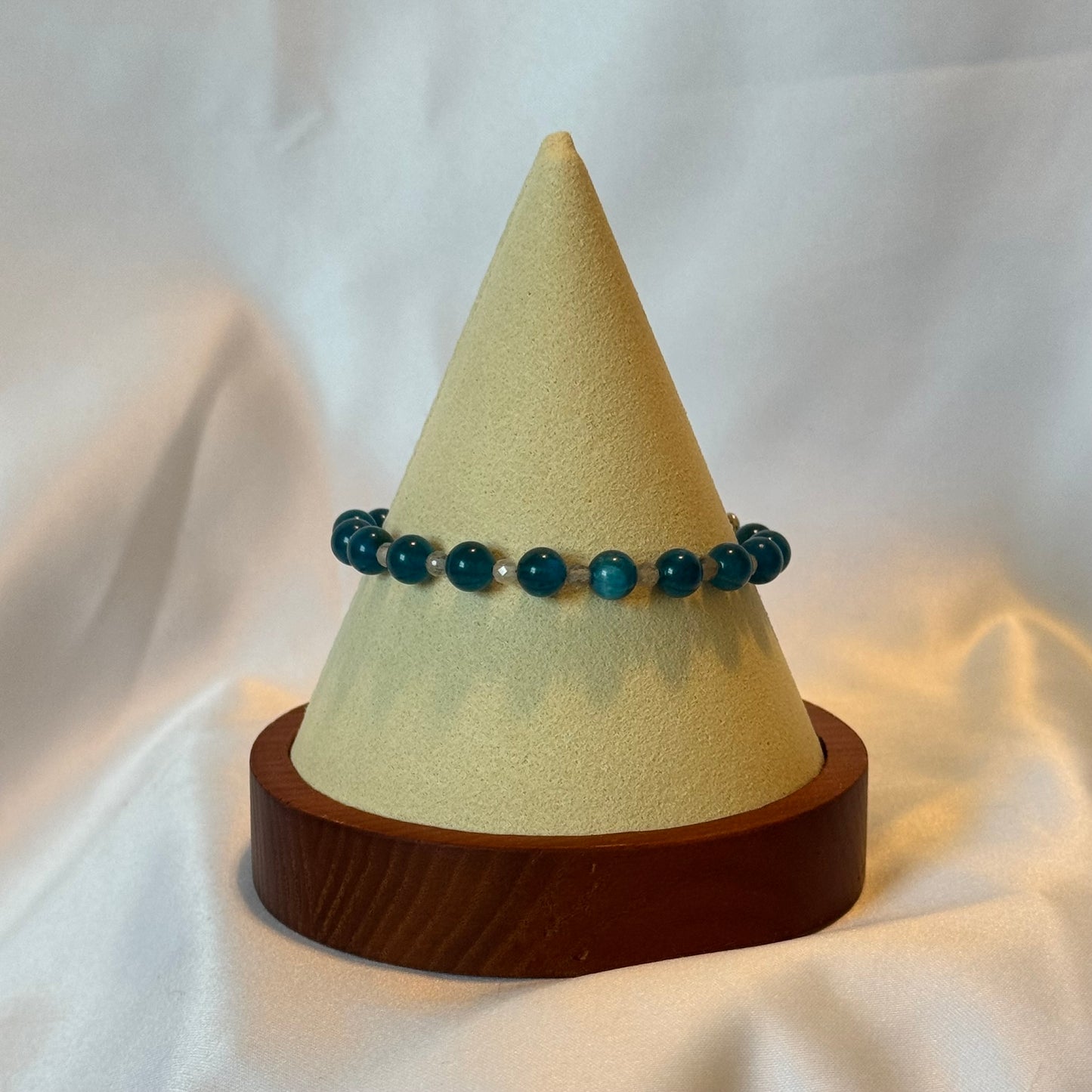 Blue Apatite With Focal Moon