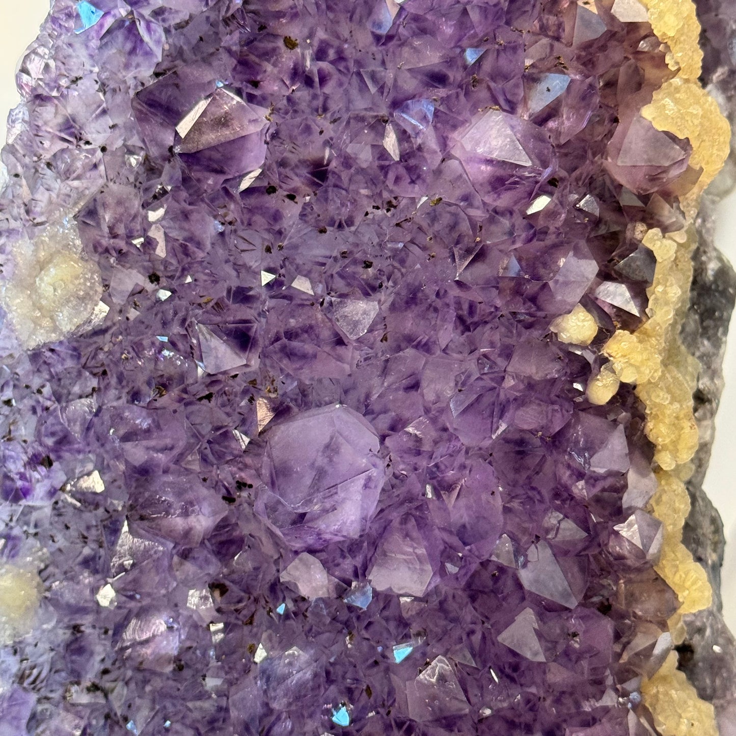 Beautiful Rutilated Amethyst Cluster with Druzy