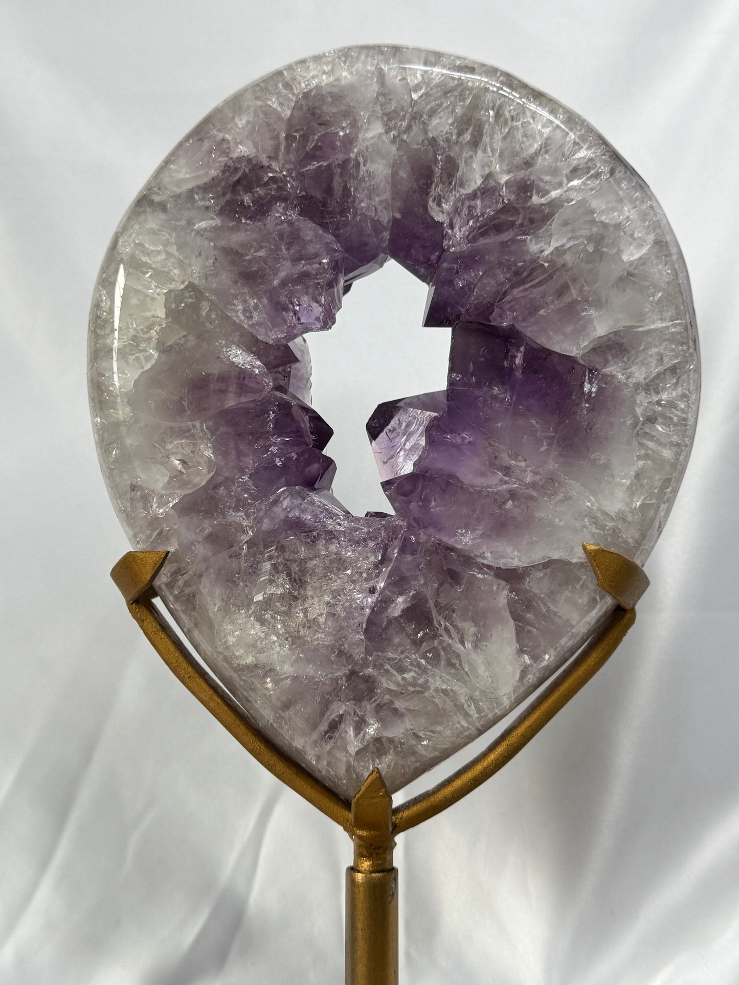 Amethyst Portal On Custom Spinning Stand - Soft and Sweet