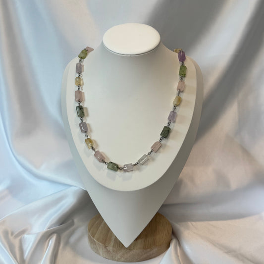 Soft and Beautiful Crystal Combination Necklace