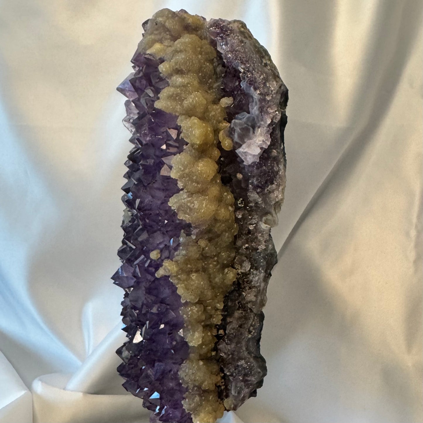 Beautiful Rutilated Amethyst Cluster with Druzy