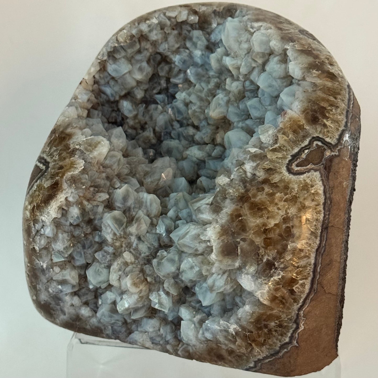 Citrine Blue Point Chalcedony Cut Base