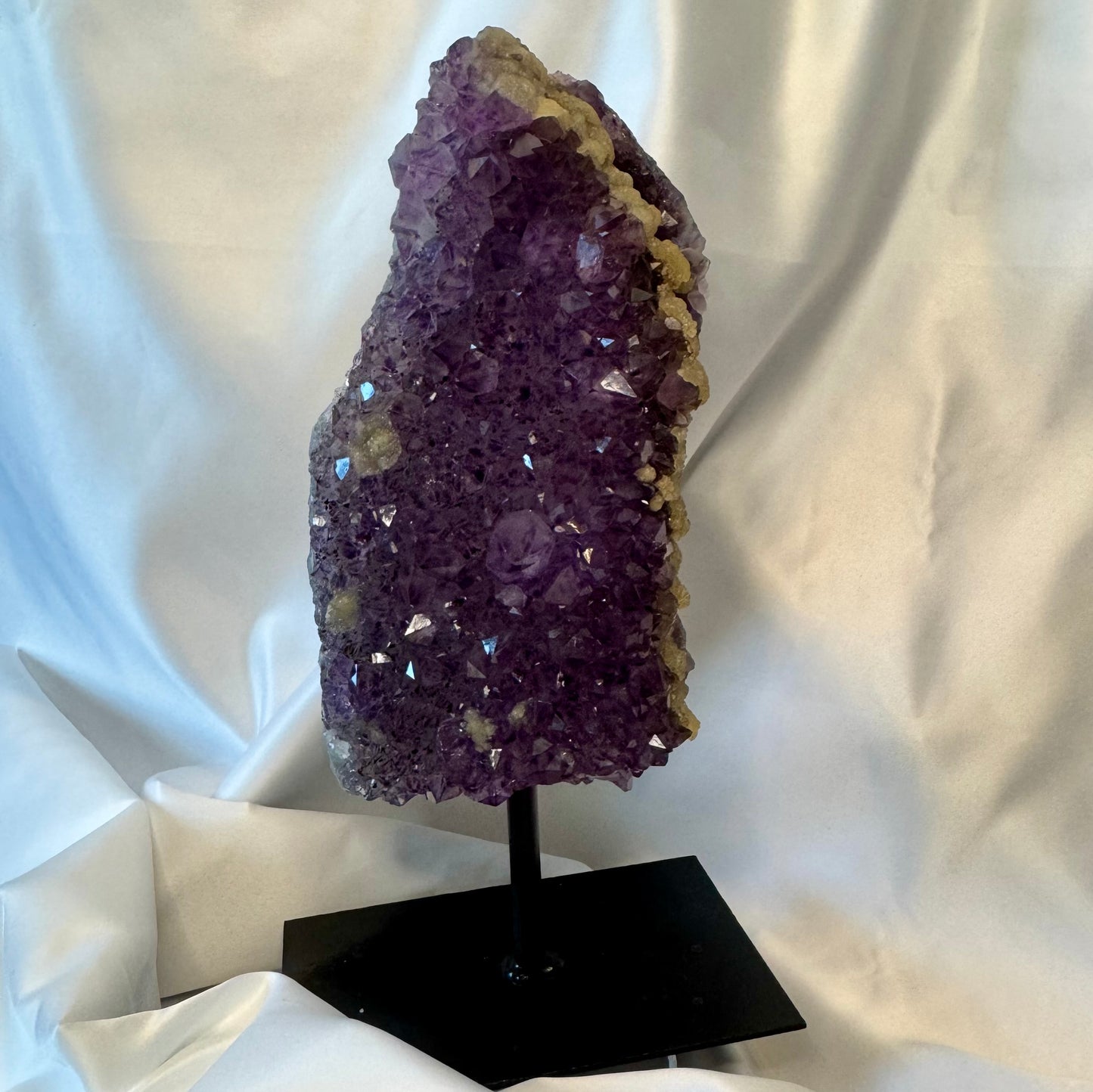 Beautiful Rutilated Amethyst Cluster with Druzy