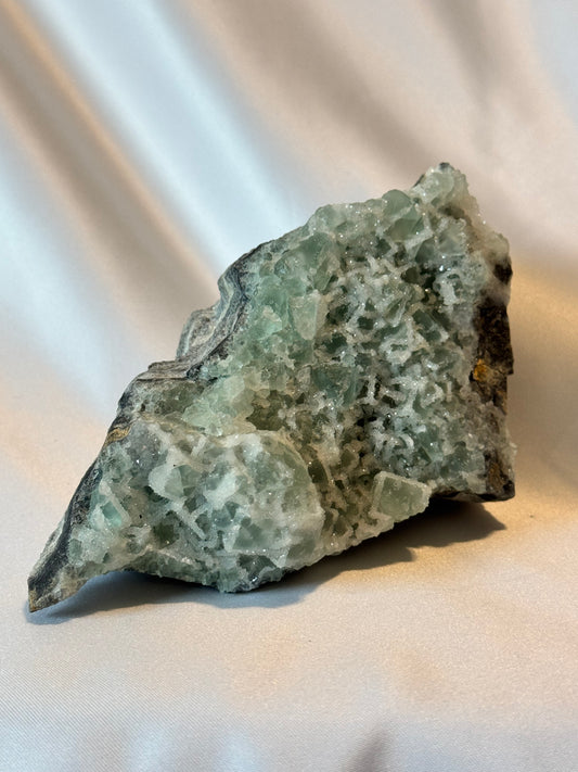 Green Cubic Fluorite Specimen Free Form