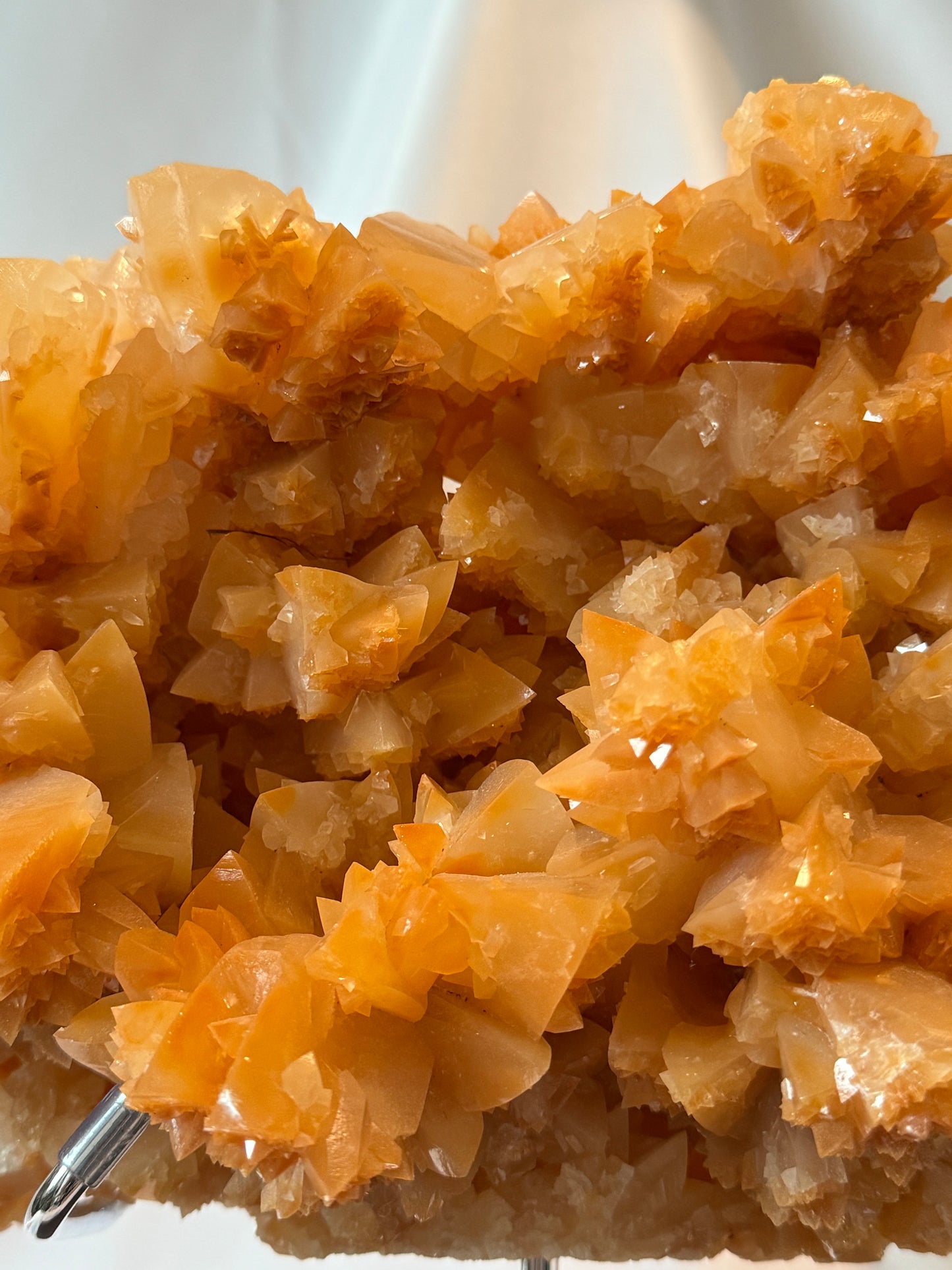 Orange Crystalline Cluster (Crystalline)  From A Cave In Burma