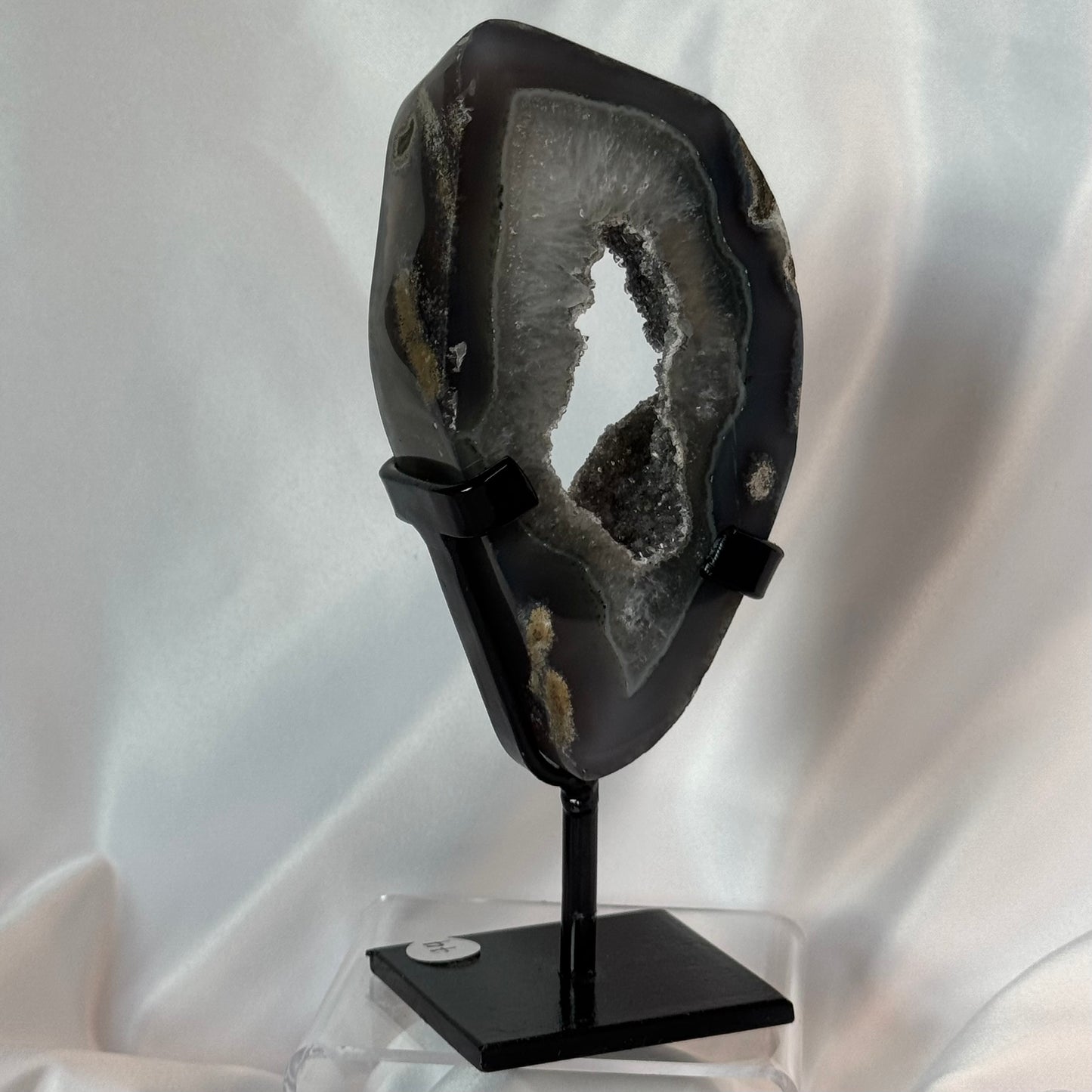 Amethyst Grey FreeForm Polished on a Customized Stand from Brazil