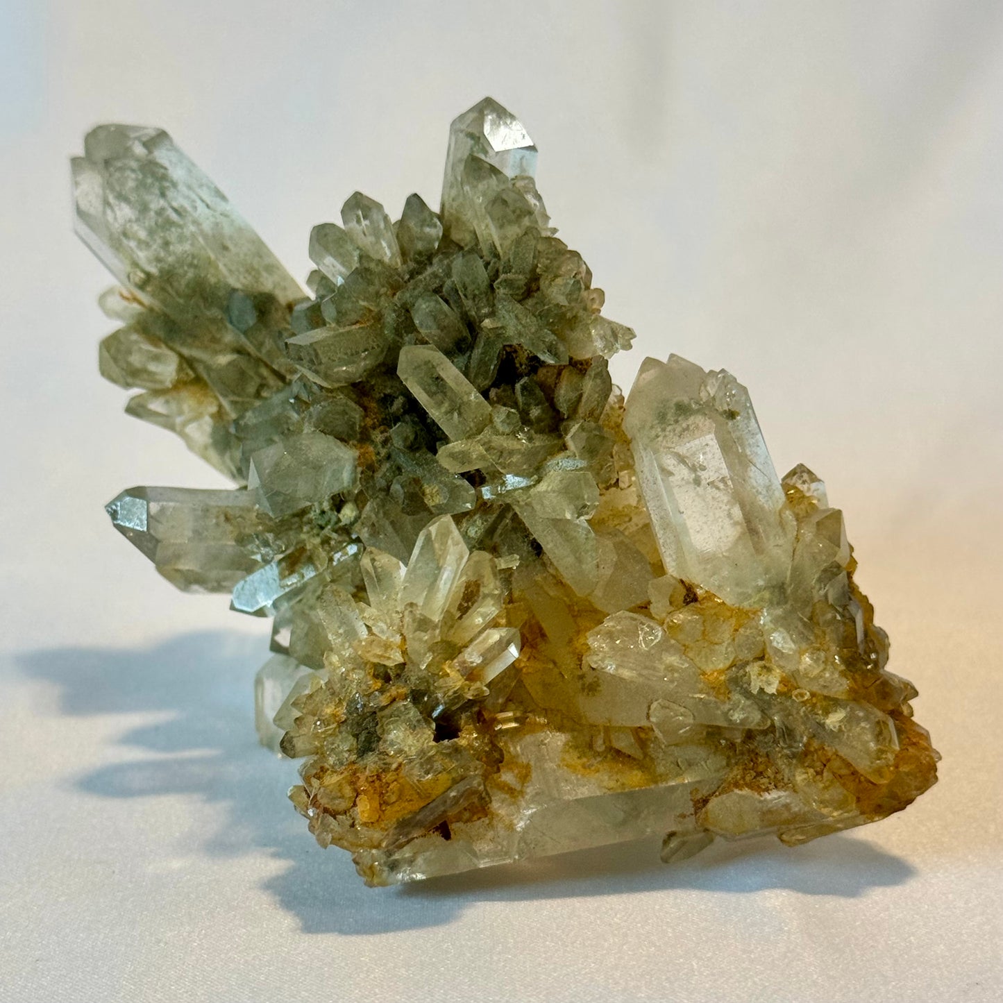 Himalayan Green Chlorite Phantom Quartz Cluster - Breathtaking!