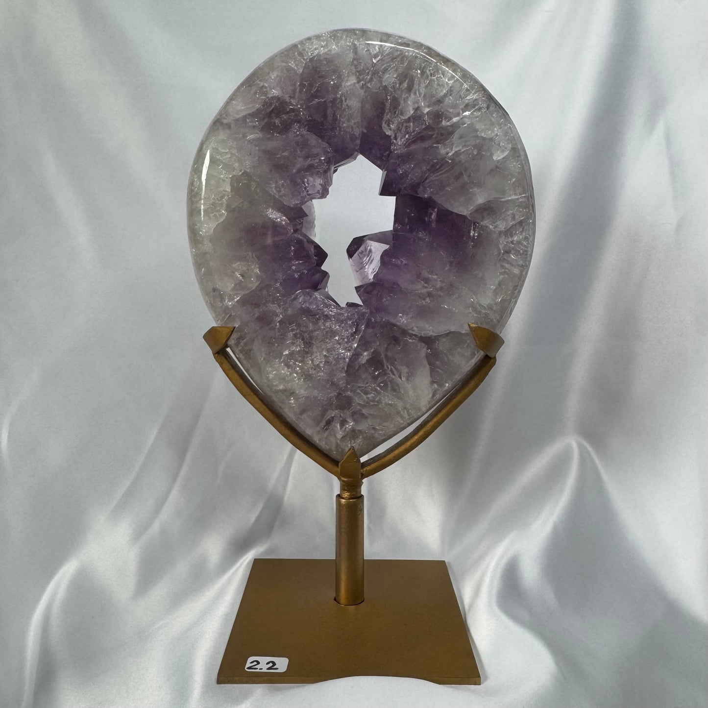 Amethyst Portal On Custom Spinning Stand - Soft and Sweet